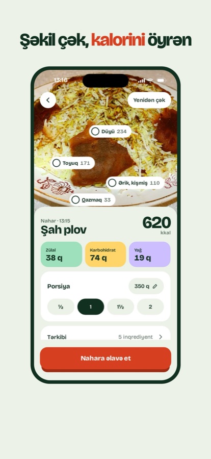Porsio: şah plovun şəkli, tərkibi və 620 kkal